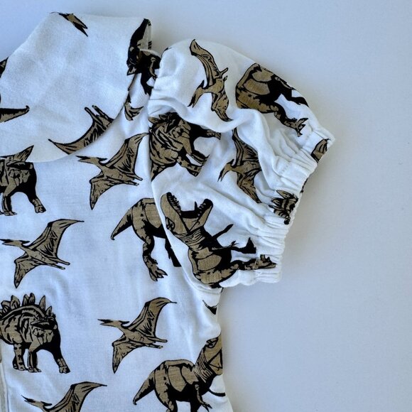 Kate Quinn Bubble Romper Set | Peter Pan Collar, Dinosaurs Print, 2-Pack | 18–24 - Picture 6 of 10